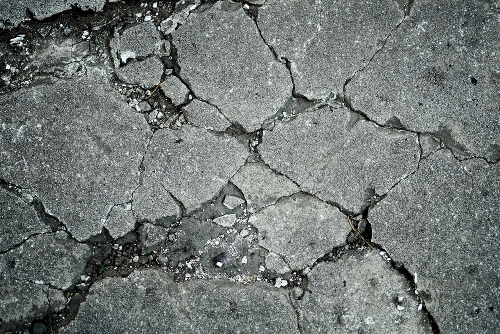 cracked concrete